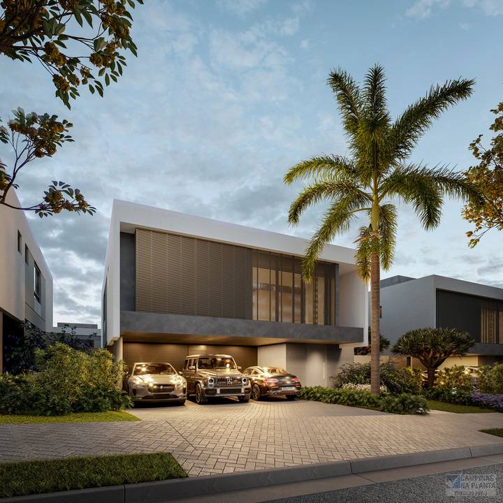 fachada da casa guaras do condominio alphaville dom pedro zero