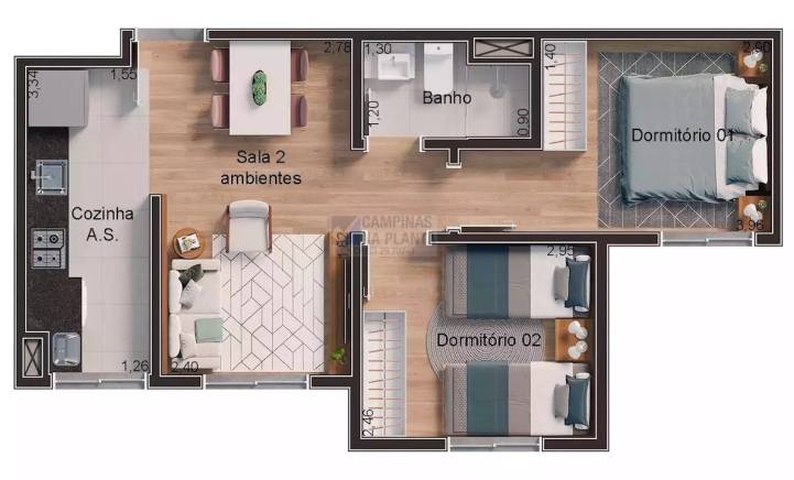 planta humanizada de meio do Parque Amizade Sumaré