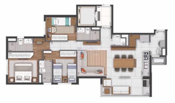 Ampliare Taquaral Planta Tipo Opcao 1