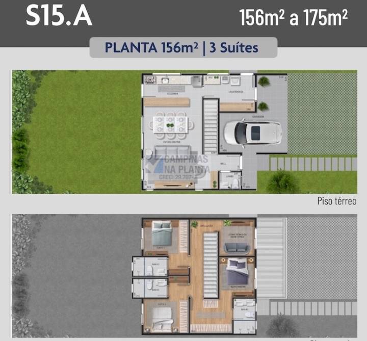 156m² a 175m² 3 suites