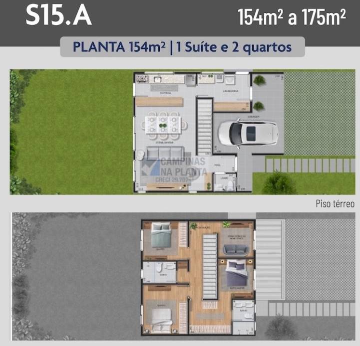 154m² a 175m² 2 quartos mais 1 suite