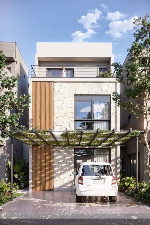 Fachada da casa Maison Rocher do Lausanne Swiss Park Residence