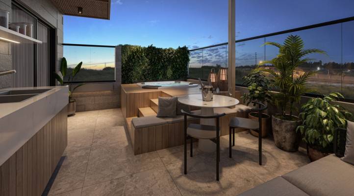 Vista deslumbrante do rooftop da casa do Lausanne Swiss Park Residence