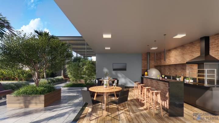 churrasqueira com forno de pizza para receber os amigos