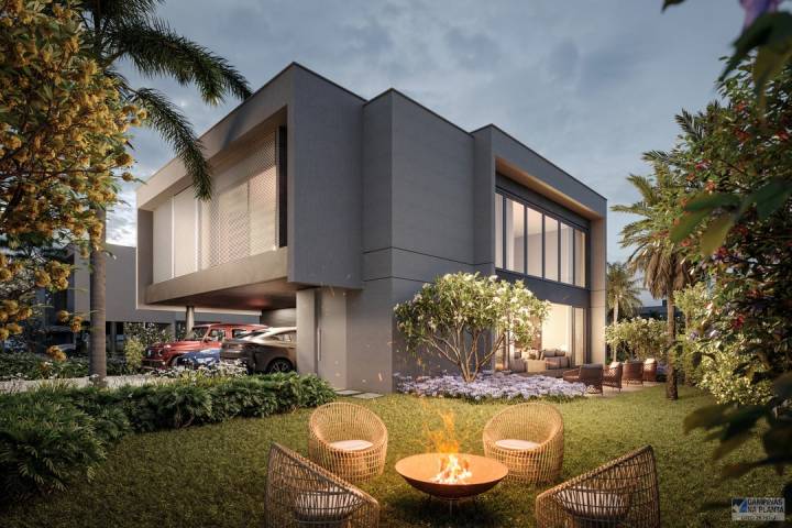 fachada casa colombina das casas alphaville dom pedro zero