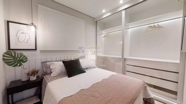 foto do quarto do casal do apartamento decorado do Parque Amizade Sumaré