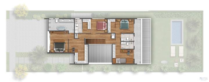 planta 4 suites andar superior