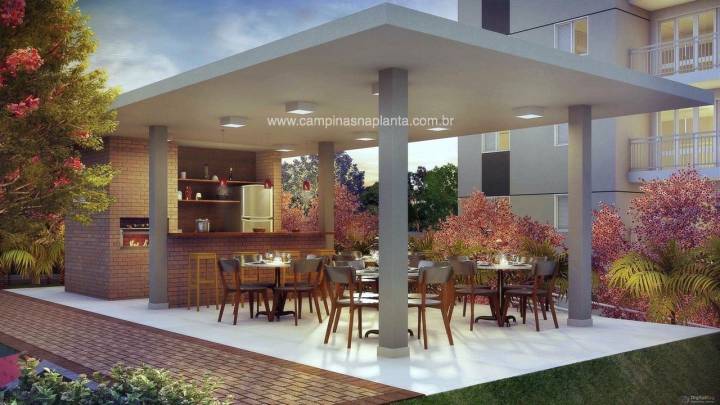 Perspectiva ilustrada da churrasqueira