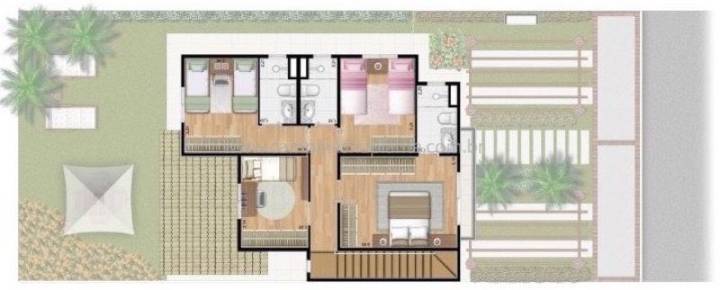 Villaggio Shangrilá planta tipo pavimento Inferior