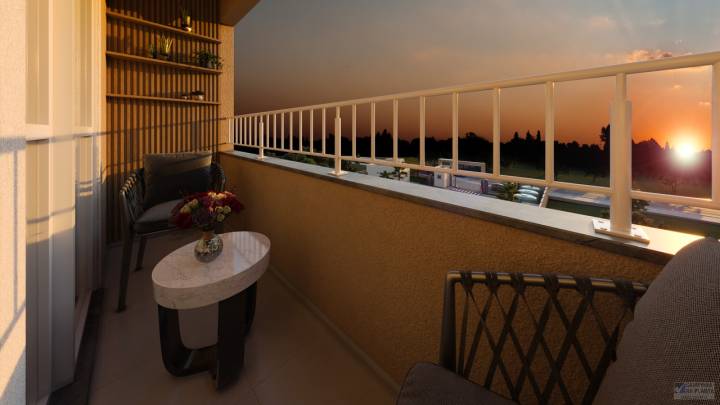 varanda do costa dos alpes