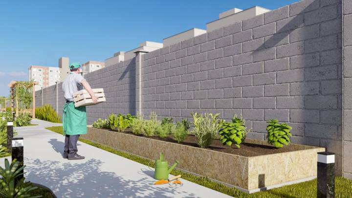 Horta comunitária no Recanto das Pérolas