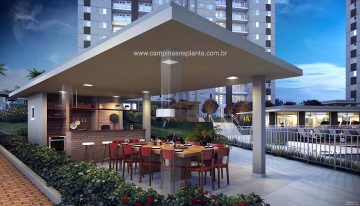 Espaço gourmet com forno de pizza