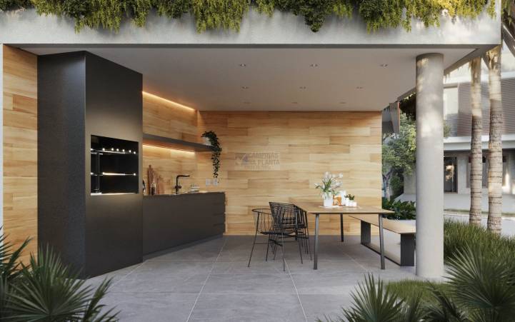 Lagoa Sky Houses Lancamento Casas Taquaral Churrasqueira Espaco Gourmet