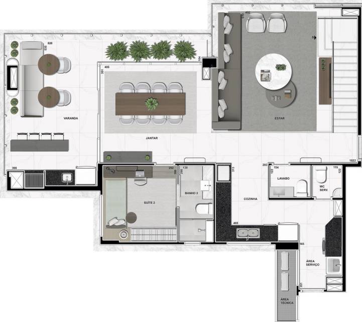 Planta Duplex 3 Piso Inferior