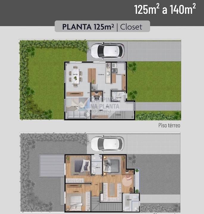 125m² a 140m² 2 quartos mais 1 suite com sacada e closet