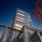 severo 111 fachada noturna lançamento no cambuí na Rua Severo Penteado