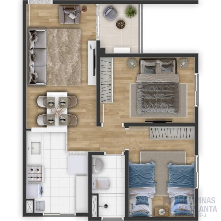 planta 2 quartos do alamedas ouro verde cerejeiras