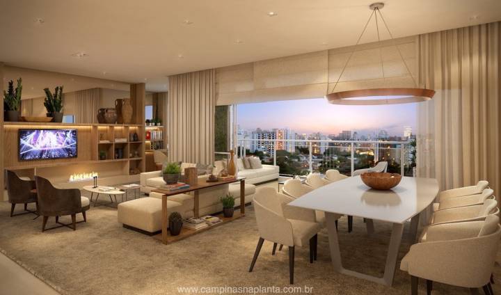 Sala do apartamento decorado Uniqueness Cambui