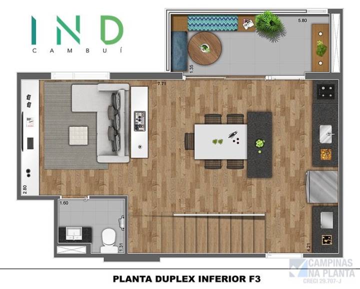 Planta Duplex Pav. Superior do Ind