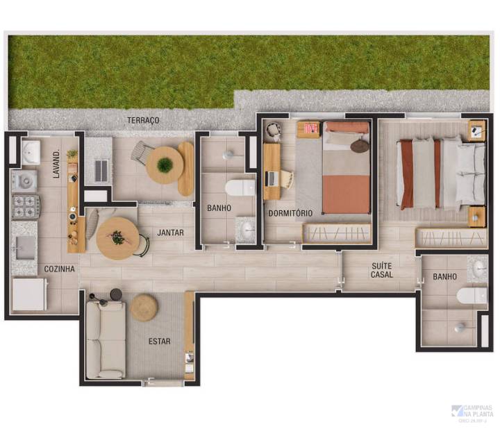 planta 1 suite quarto da toplife mansoes