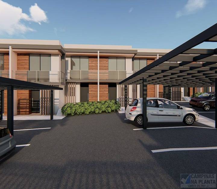 green view fachada e estacionamento, lançamento de casas na planta a 3 min da hípica campinas