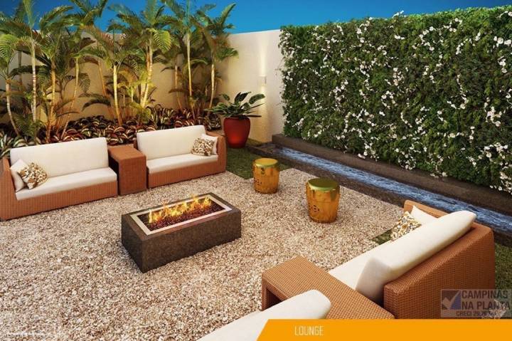 Lounge com Lareira Ecológica