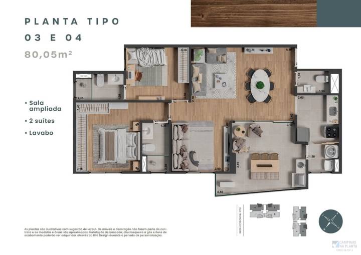 2 suites sala ampliada do amati