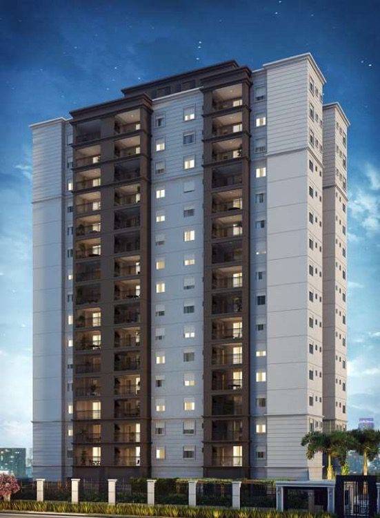 Perspectiva ilustrada da fachada da torre B