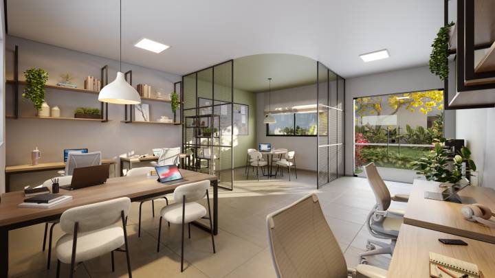 sala de estudos do empreendimento city galleria