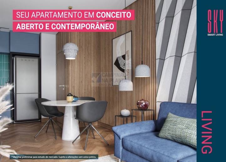 apartamento decorado living / jantar sky smart campinas