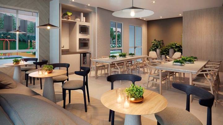 Perspectiva do salão de festas do Vista Horizonte da Tegra