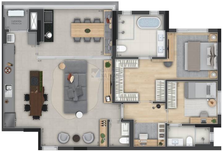 grand paysage planta 117 m2 living ampliado