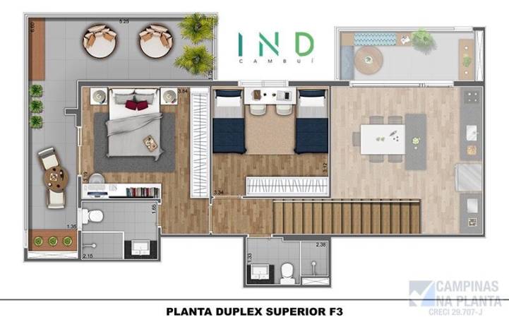 Planta Duplex Pav. Superior do Ind