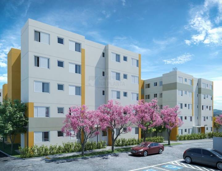 Reserva Paulínia Perspectiva ilustrada da Fachada Apartamentos na planta em Paulínia