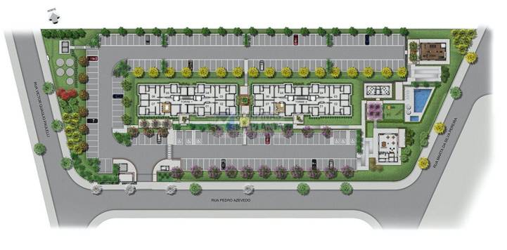 implantação do lançamento Arbo Condomínio Parque