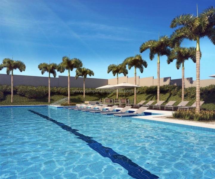 Perspectiva ilustrada da piscina do Living Welcome Taquaral